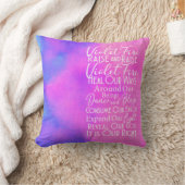 バイオレットファイア感動的祈りの言葉プルプル クッション (ブランケット)