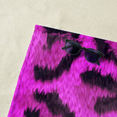 バイオレットファーレオパードプリント ビーチタオル (インサイチュ)