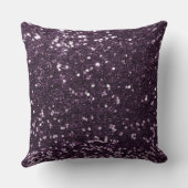 バイオレットフェイクセイングリッター装飾用クッション クッション (裏面)
