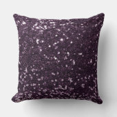 バイオレットフェイクセイングリッター装飾用クッション クッション (正面)