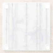 バイオレットフリーエクスプレッションウォーターの色 ガラスコースター (裏面)