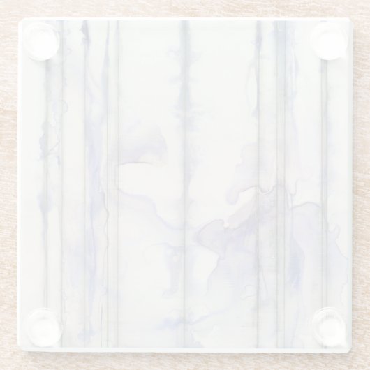 バイオレットフリーエクスプレッションウォーターの色 ガラスコースター (裏面)