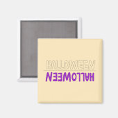 バイオレットフレンドリーハロウィーンアートと不気味Touch マグネット (正面/裏面)