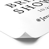 バイオレットフローラブライダルシャワーウェルカムポスター ポスター (角)