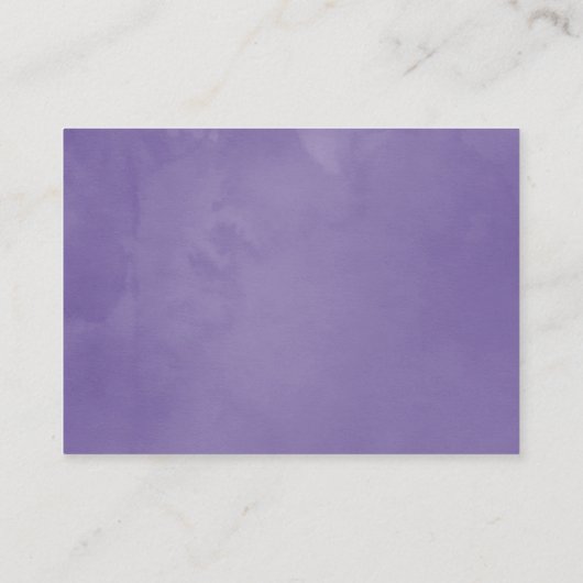 バイオレットフローラベビーシャワー表示シャワー エンクロージャーカード (裏面)