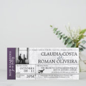 バイオレットブラジ結婚ルの搭乗券招待状 (スタンド正面)