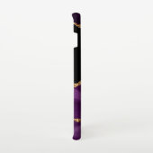 バイオレットブラックマーブルアゲートグラムゴールデングリッター SAMSUNG GALAXYケース (右側)