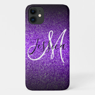 バイオレットブラックラメグラデーション オリジナルデザイン iPhone 11 ケース