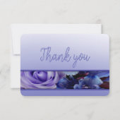 バイオレットブルーバラフローラサンキューカード 出欠カード (正面)