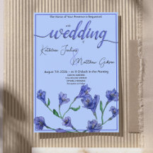 バイオレットブルーフローラウォーター結婚カラー
