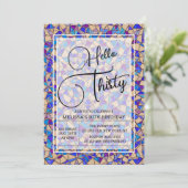 バイオレットブルーモザイクハロー30歳の誕生日 招待状 (スタンド正面)