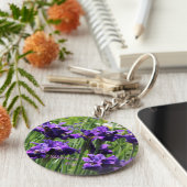 バイオレットブルー&ホワイトシベリアアイリス キーホルダー (側面)