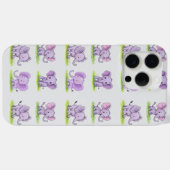 バイオレットベイビーゾウiPhone/iPadケース Case-Mate iPhoneケース (裏面 (横))