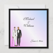 バイオレットボイエルゲイ結婚式招待状 招待状 (裏面)