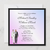 バイオレットボイエルゲイ結婚式招待状 招待状 (正面)