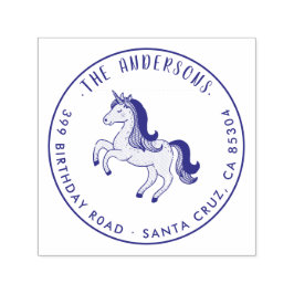 バイオレットマジカルユニコーンファミリーネーム差出人住所 セルフインキングスタンプ