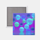 バイオレットミスト – シアンと紫のライト マグネット (正面/裏面)