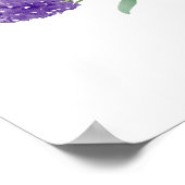 バイオレットミックスウォーターのカラーフローラブライダルシャワーへようこそ ポスター (角)