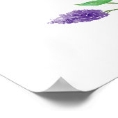 バイオレットミックスウォーター結婚カラーフローラのメモリアル記号 ポスター (角)