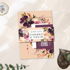 バイオレットメドウズモダン秋フローラ 招待状ベリーバンド