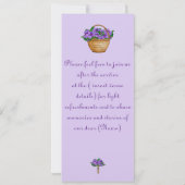 バイオレットメモリアル/葬式カード 招待状 (裏面)