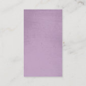 バイオレットモダンスクリプトモノグラム美容師 名刺 (裏面)