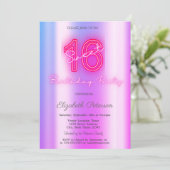 バイオレットモダンネオンスウィート16 招待状 (スタンド正面)