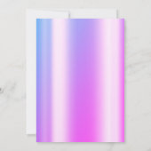 バイオレットモダンネオンスウィート16 招待状 (裏面)