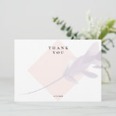 バイオレットモダンラベンダー&ピーチカラー空白の サンキューカード (スタンド正面)
