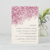 バイオレットライトシャワー |素朴結婚式招待状 招待状 (スタンド正面)