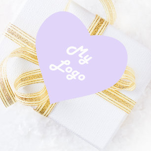 バイオレットラベンダーイメージビジネスロゴ ハートシール