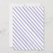 バイオレットラベンダーフローラブライダルシャワー招待 招待状 (裏面)