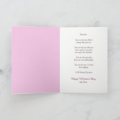 バイオレットラベンダーフローラ金ゴールドフレームウィザードバレンタイン シーズンカード (内部)