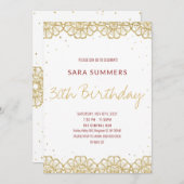 バイオレットラメ ワインレッド かぎ針編み レーザーカットスタイル 招待状 (正面/裏面)