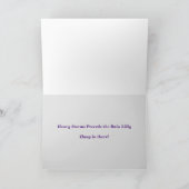 バイオレットレインリリー勇気付けられるグリーティングカード カード (内部)