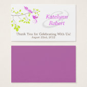 バイオレットロマンス結婚式の引き出物ラベル (正面&裏面)