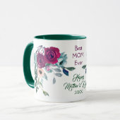 バイオレットローズ最高のブーケママの日 マグカップ (正面左)