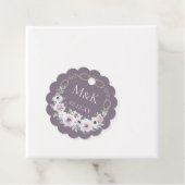 バイオレットローズ フラワー リース - モノグラム付き フェイバータグ (インサイチュ)