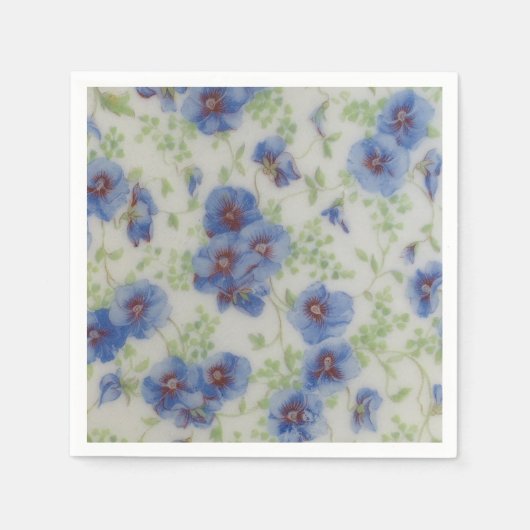 バイオレットワイルドフラワーカクテルナプキン スタンダードカクテルナプキン (正面)