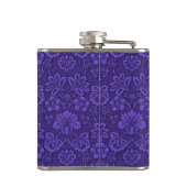 バイオレットヴィンテージダマスクパターン フラスク (裏面)