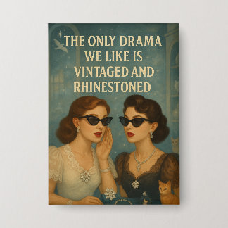 バイオレットヴィンテージライン石ドラマのピンのヒント 缶バッジ