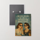 バイオレットヴィンテージライン石ドラマのピンのヒント 缶バッジ (正面/裏面)