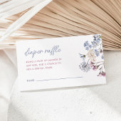 バイオレットヴィンテージワイルドフラワーおむつラッフル エンクロージャーカード