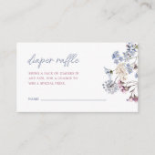 バイオレットヴィンテージワイルドフラワーおむつラッフル エンクロージャーカード (正面)