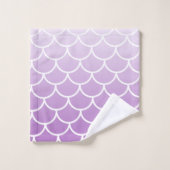 バイオレット人魚パーソナライズされたバスタオルセット バスタオルセット (ウォッシュタオル)