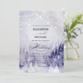 バイオレット冬の風景の雪のスクリプト 招待状 (スタンド正面)
