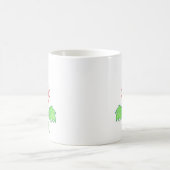 "バイオレット及び金ゴールドの蝶"マグ コーヒーマグカップ (中央)