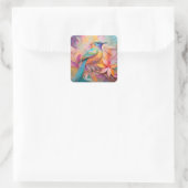 バイオレット喉を通したソングバードファンタジーバード スクエアシール (バッグ)