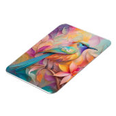 バイオレット喉を通したソングバードファンタジーバード マグネット (左側)