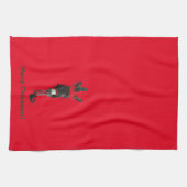 バイオレット小妖精や小人のふきん キッチンタオル (横)